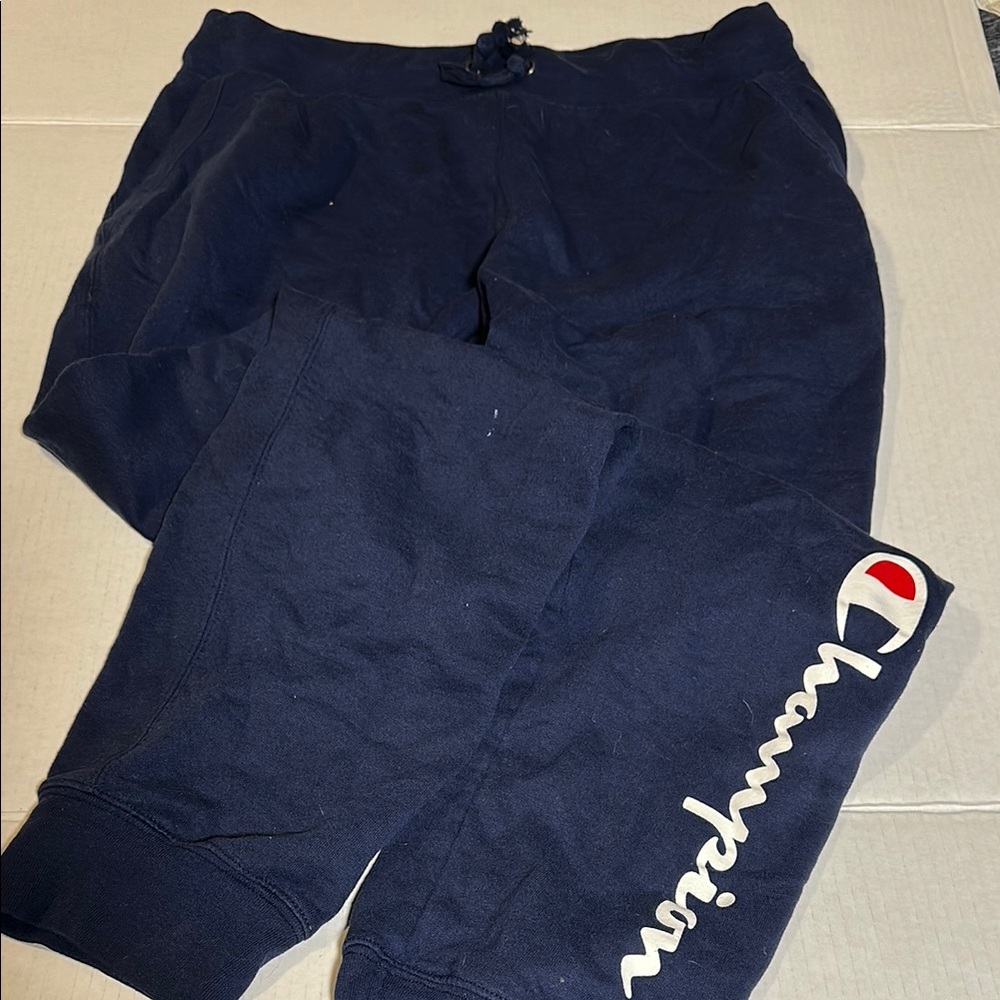 Champion Blue Sweatpants Athletic Comfort